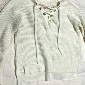 Winter Cold girl Comfy White Knitted Sweater.